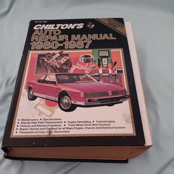 Vintage Chilton's Auto Repair Manual 1980-1987 Hardcover Book Collectors Edition - Picture 1 of 3